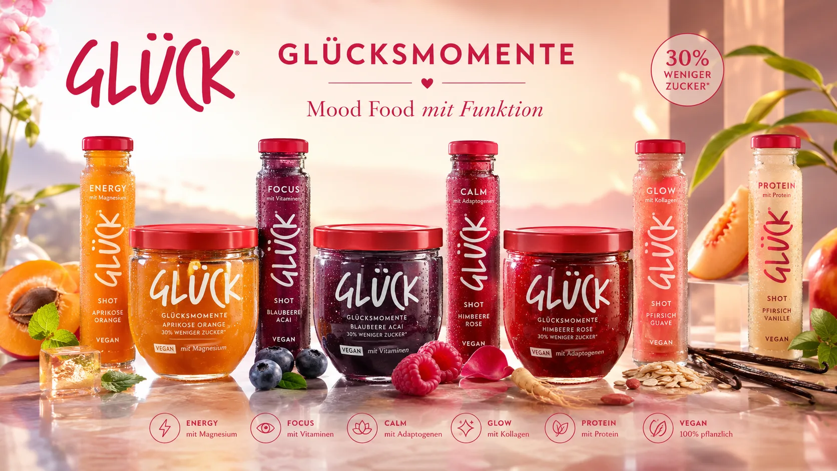 GLÜCKSMOMENTE Shots und Aufstriche mit funktionalem Fokus
