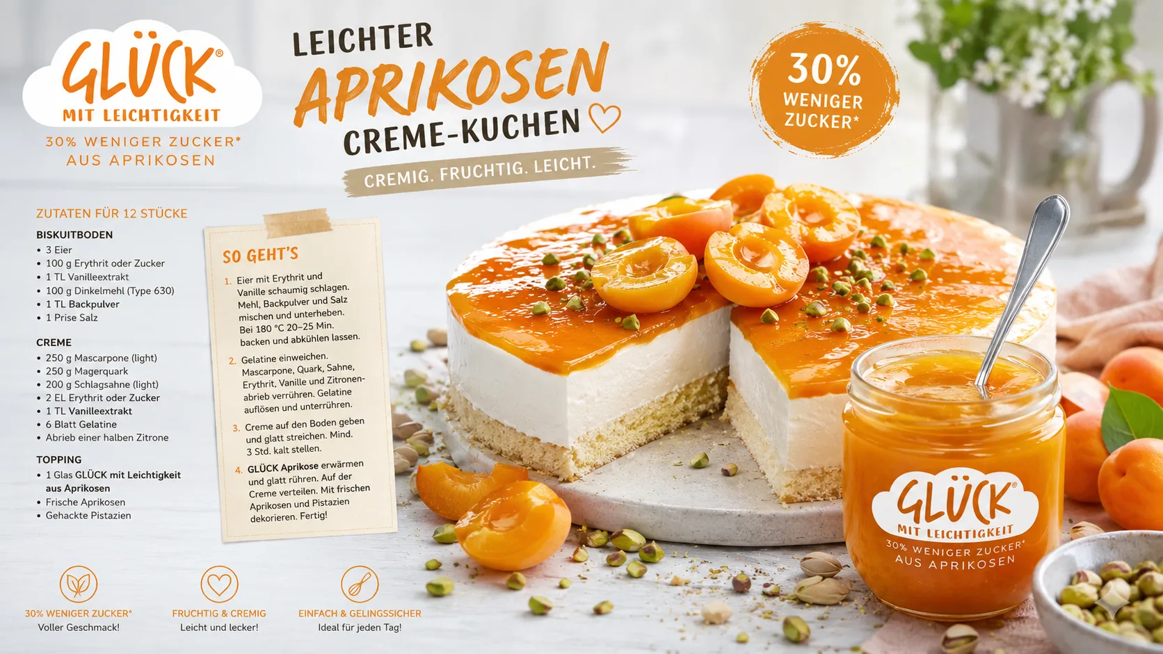 Aprikosen Creme Kuchen